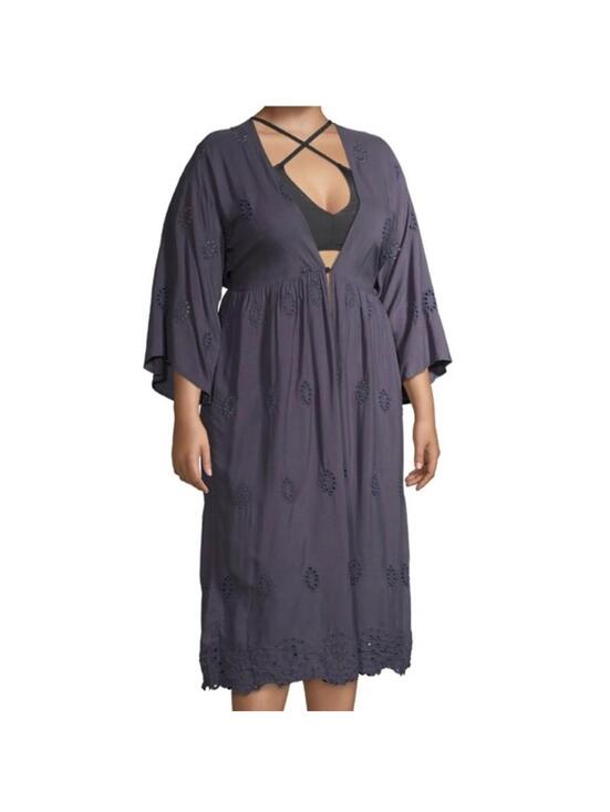 Dresses & Skirts - Navy blue fairy fairycore kimono flowy summer layering ren fair Size XXL